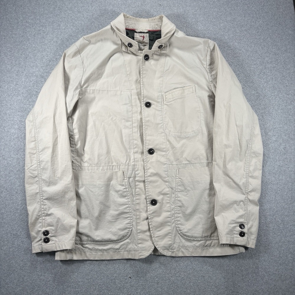 Relwen Flyweight Flex Blazer Mens Large Light Beige Utility Field Jacket Sporty